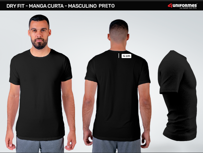 Dry FIT MC - MASCULINO- PRETO